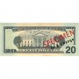 Billet de 20 Dollars USD Etats-Unis Verso